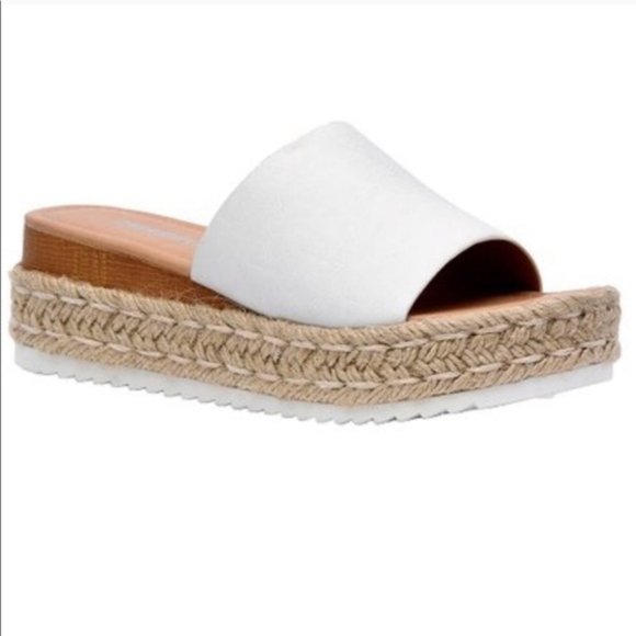 platform slides shoes